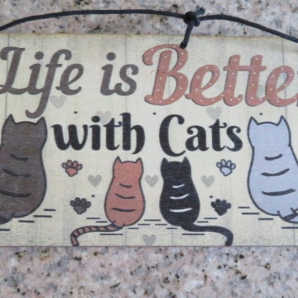 Wood CAT Sign (F29) - Picture 3 of 4
